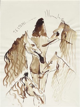 MONDINO ALDO Torino (To) 1938 Testoni.... Mista su carta 33,00x24,00...