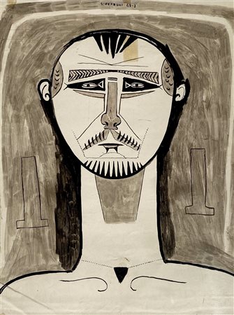 FERRONI GIANFRANCO Livorno (LI) 1927 Figura 1943 Mista su carta 40,00x30,00