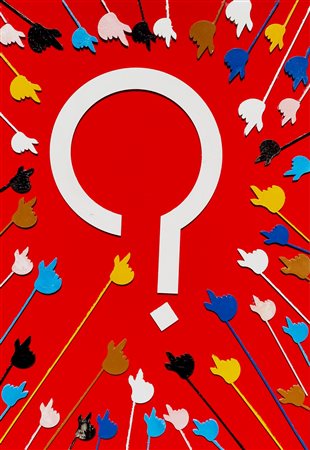 JELASSI MOKHTAR Latifa (Tunisia) 1964 Accusatore 2021 Mista e collage su tela...