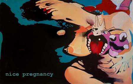 CLEONICE GIOIA Roma (Roma) 1976 Nice pregnancy 2008 Acrilico e smalti su tela...