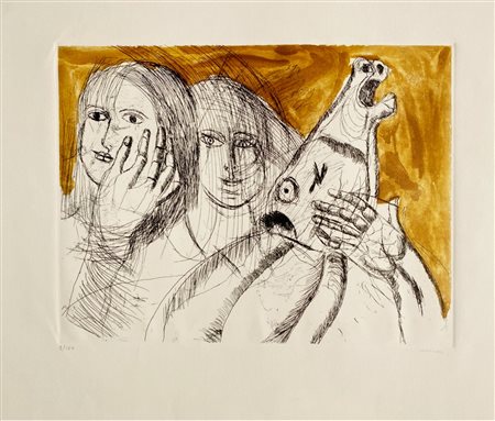 CASSINARI BRUNO Piacenza (PC) 1912 Senza titolo Incisione acquaforte es.8/150...