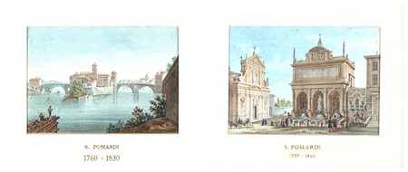 Simone Pomardi a) L'Isola Tiberina e i ponti Cestio e Fabricio b) La fontana...
