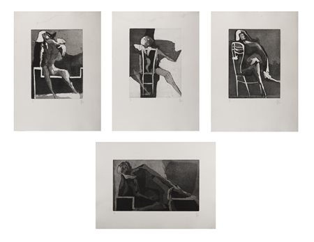 ARNOLDI NAG (n. 1928) - Cartella composta da n.5 fogli. Gente seduta e odore di Circo.