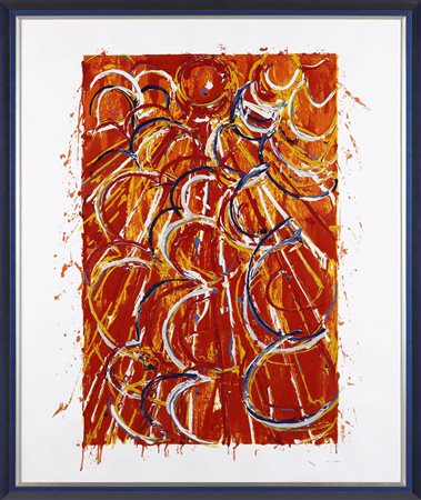 SCHIFANO MARIO (1934 - 1998) - Nella vetrata rossa.