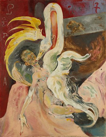 FIESCHI GIANNETTO (1921 - 2010) - Leda e il cigno. .