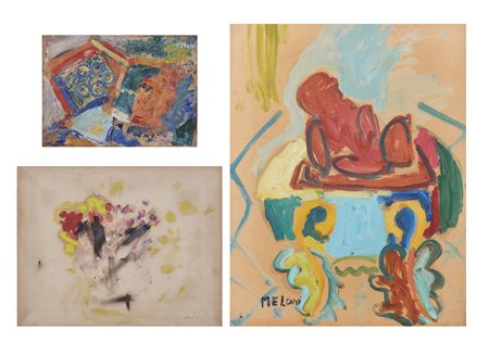MELONI GINO (1905 - 1989) - Lotto composto da n.3 opere. Senza titolo.