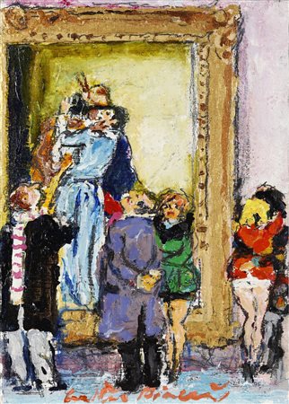 PIACESI WALTER (n. 1929) - Visita al museo.