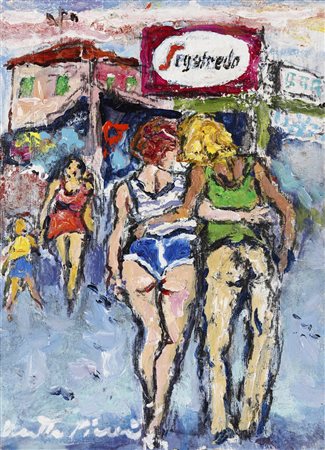 PIACESI WALTER (n. 1929) - La passeggiata.