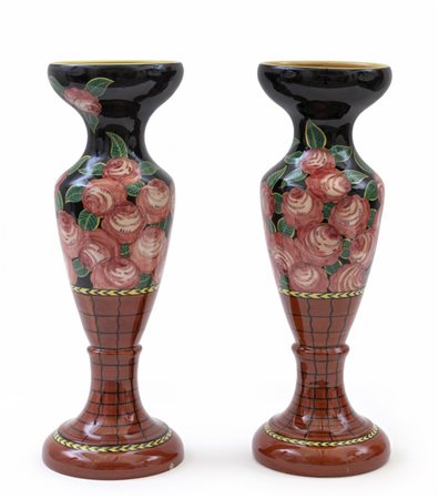FENICE, Albisola <br>Due vasi in ceramica, anni 