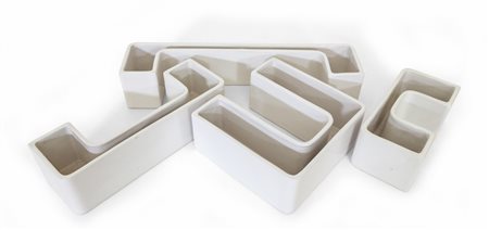 ANGELO MANGIAROTTI <br>Quattro vasi 'Tremiti' 