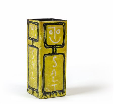 Un vaso di acciaio smaltato, anni '60. 