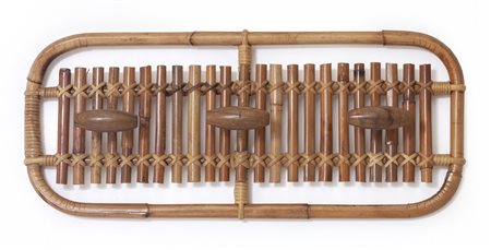 UN APPENDIABITI DA PARETE, anni '60. <br>Bambù, 