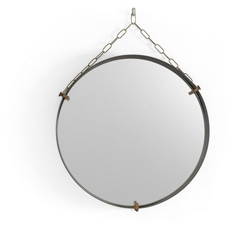 UNO SPECCHIO DA PARETE, anni "60. <br>Ottone 