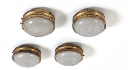 SERGIO MAZZA <br>Quattro plafoniere "Sigma" per 