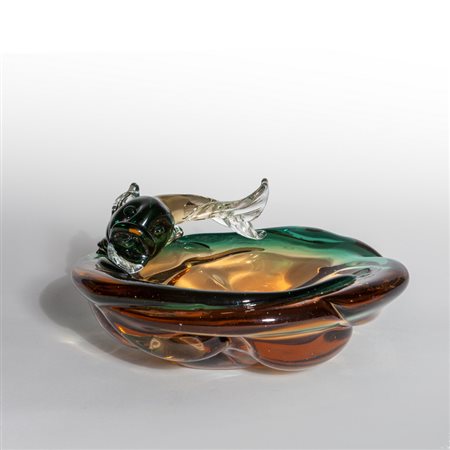 SEGUSO VETRI D'ARTE<br>Una coppa in vetro pesante 