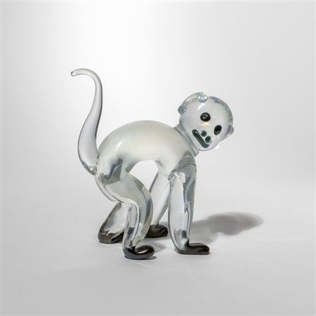 MURANO<br>Una figura di scimmia in cristallo 