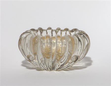 BAROVIER & TOSO <br>Una coppa costolata in 