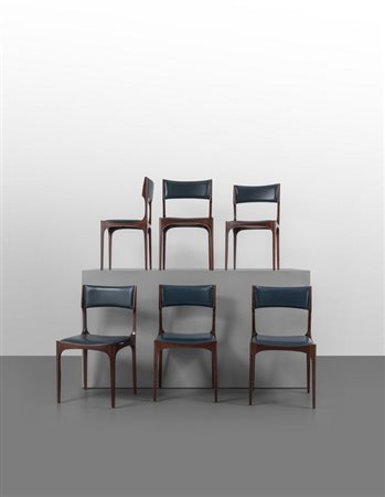 GIUSEPPE GIBELLI <br>Sei sedie "Elisabetta",  