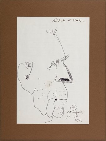 Luciano Minguzzi, Ritratto di Vitali, 1971