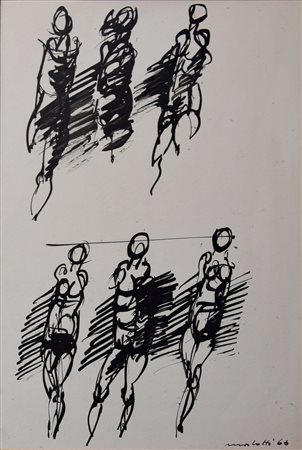 Ennio Morlotti, Figure, 1966