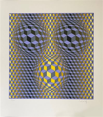 Victor Vaserely, OTTO HAHN, DIAM, MAZO, S.A.PARIS 1988, 1988,