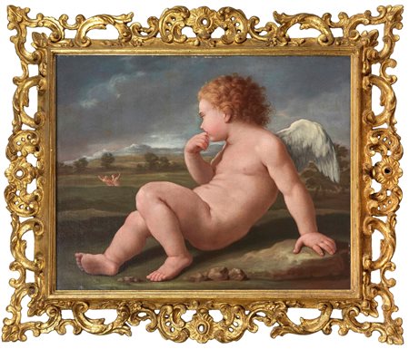 Paolo De Matteis (1662 Napoli-1728 Napoli), Amore con arco e frecce e Amore...