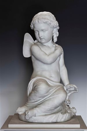 Pio Fedi (1816 Viterbo-1892 Firenze), Allegoria dell’Innocenza. Marmo bianco....
