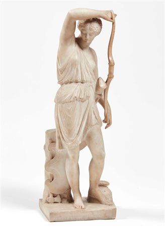 Amazzone ferita. Marmo bianco. Scultore italiano neoclassico, Roma, XVIII-XIX...