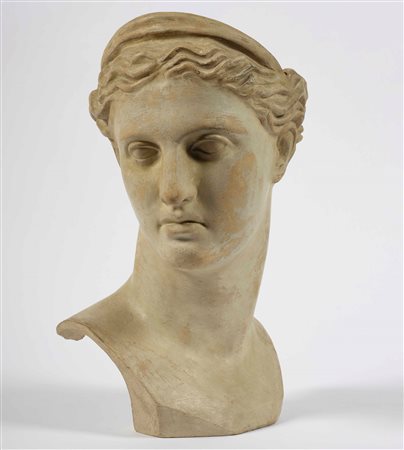 Busto maschile. Terracotta. Plasticatore del XIX secolo H. 38 cm, C.V.R. Snc...