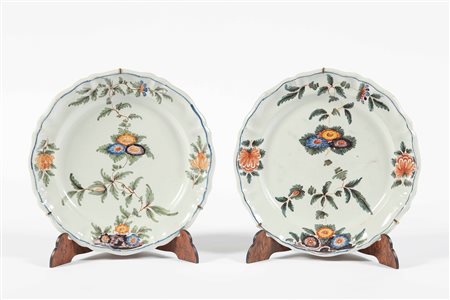 Assortimento di 46 piatti “a blanser” Nove, Manifattura Antonibon, 1740-1760...