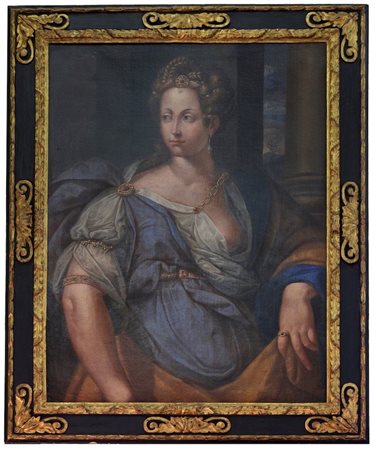 Felice Riccio (1542 Verona-1605 Verona), Livia olio su tela, W. 90 - H. 122...