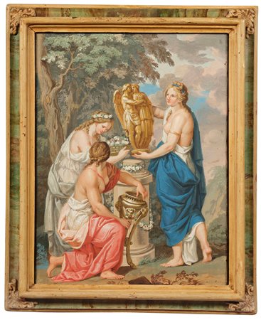 Josuè Sala, Scene di offerta e sacrificio agli dei quattro dipinti, Uno dei...