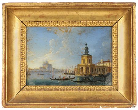 Carlo Grubacs (1801 Venezia-1878 Venezia), Veduta della punta della Dogana di...