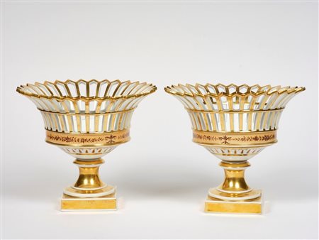 Coppia di cestini Parigi, Manifattura indeterminata, inizio del XIX secolo...