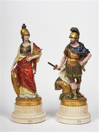 Eccezionale coppia di sculture Parigi, Manifattura Samson, fine del XIX -...