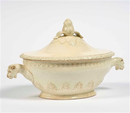 Zuppiera Vicenza, Manifattura Vicentini del Giglio, 1780-1800 Terraglia color...