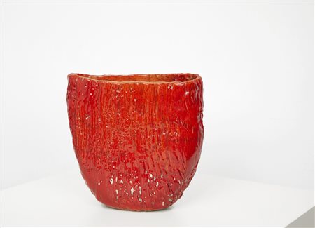 Vaso in ceramica raku
