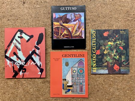 ARTE FIGURATIVA ITALIANA (GUTTUSO, GENTILINI E MARINO) - Lotto unico di 4 cataloghi