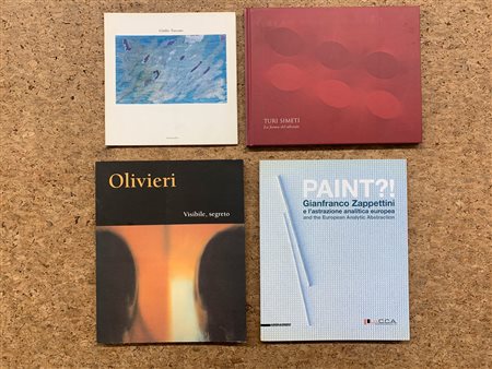 ARTE ITALIANA DEL DOPOGUERRA (SIMETI, TURCATO, ZAPPETTINI E OLIVIERI) - Lotto unico di 4 cataloghi