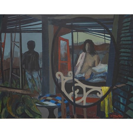 OSCAR PELOSI, Immagini per una storia, Olio su tela