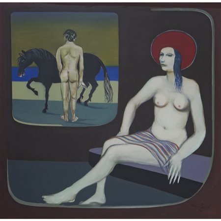 ELIO PELOSI, Nudi di figure, Olio su tela