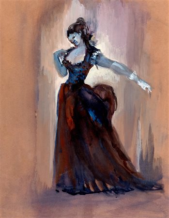 Lila De Nobili (Lugano 1916-Parigi 2002)  - Figurino per La Traviata di Giuseppe Verdi, 1955