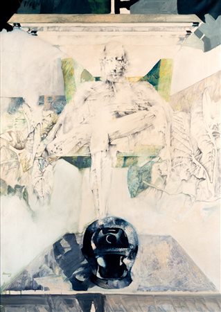 Renzo Vespignani (Roma  1924-2001)  - Figura seduta, 1965