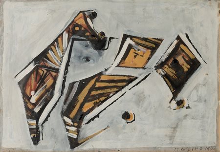 Marino Marini (Pistoia 1901-Viareggio 1980)  - Cavallo in sezione, 1952