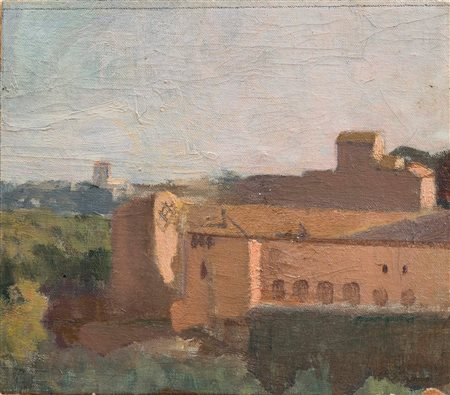 Amerigo Bartoli Natinguerra (Terni 1890-Roma 1971)  - Paesaggio romano, 1930