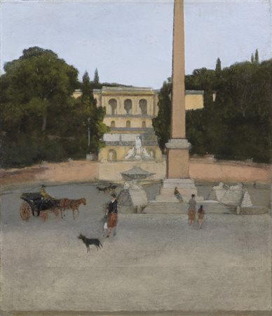 Francesco Trombadori (Siracusa 1886-Roma 1961)  - Piazza del Popolo, 1933 / '38