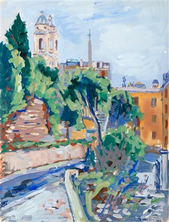 Orfeo Tamburi (Jesi 1906-Parigi 1994)  - Trinità dei Monti, 1948