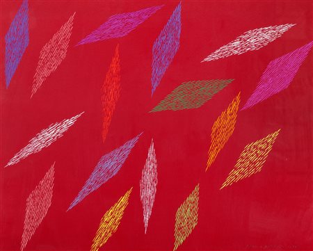 Piero Dorazio (Roma 1927-Perugia 2005)  - Composizione in rosso, 1998