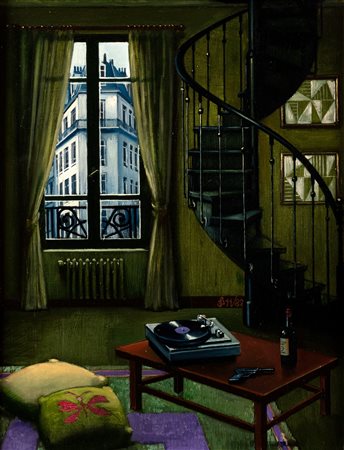 Sergio Ceccotti (Roma 1935)  - Petit interieur parisien, 1982