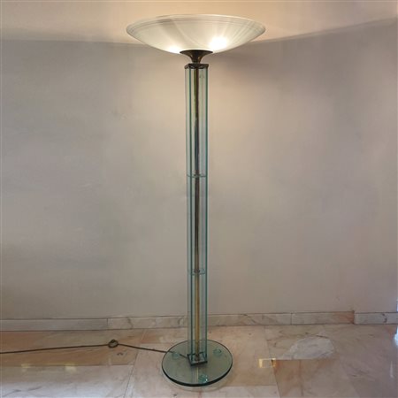 Coppia di lampade da terra attribuibili a Pietro Chiesa per Fontana Arte;...